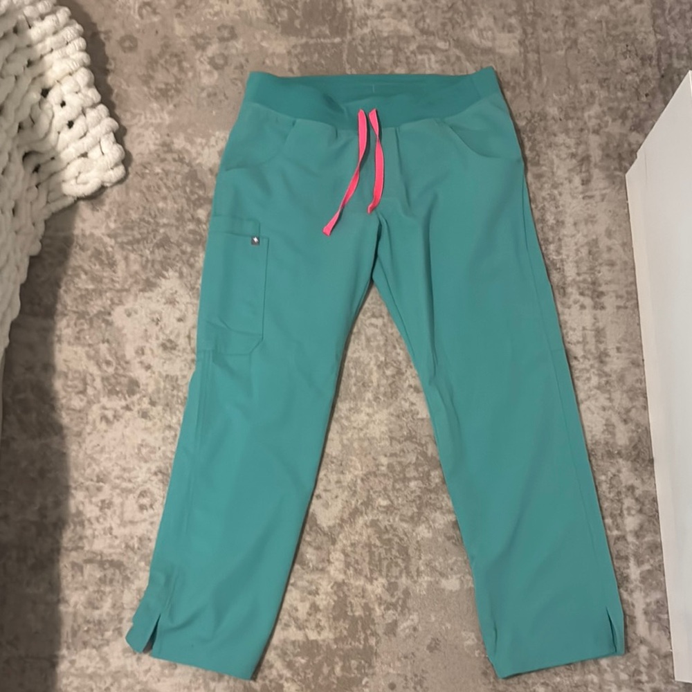Figs teal scrub pants